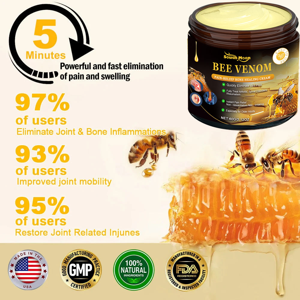 ✅Official Store:  Bee Venom Joint Soothing Cream. Apply externally to relieve discomfort in knee and wrist joints